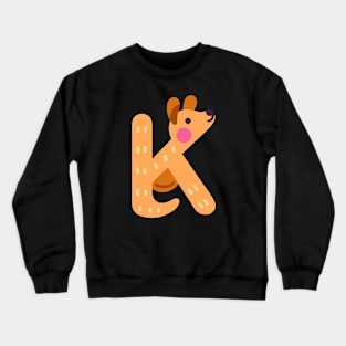 Letter K animal alphabet back to school Crewneck Sweatshirt